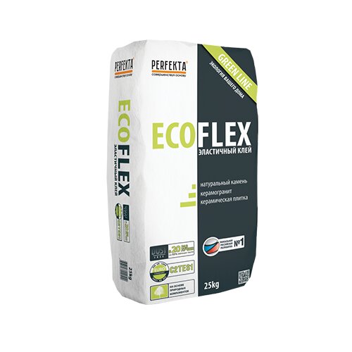 Клей для натурального камня и керамогранита эластичный Ecoflex Green line Dust free 25 кг  в Орле